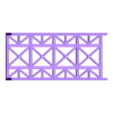 Single Track Bridge Deck 122mm without Guide Rails.stl Model Railway Single Track Straight Bridge Deck Lattice Sides