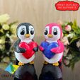 Penguin-holding-heart-valentine-gif-4.jpg Cute Penguin Holding Heart - Knit Style 3D Model ❤️🐧