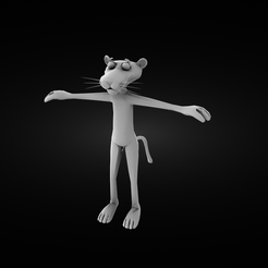 STL file The Pink Panther - 80's cartoon-FANART FIGURINE・3D print design to  download・Cults