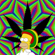image_2022-06-09_120316787.png Homer Simpson -the hippy- paint it your self wall art poster