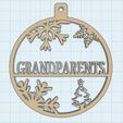 GRANDPARENTS-BALL.jpg CHRISTMAS TREE ORNAMENT WITH THE WORD "GRANDPARENTS".