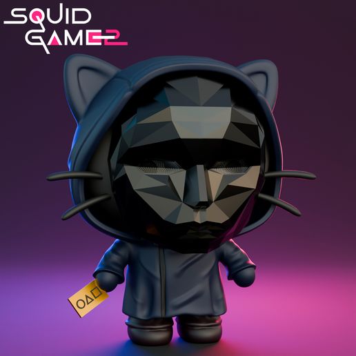 🦑 squid game CHOCOCAT - hello kitty - STL & 3mf Multicolor・ 3D File for ...