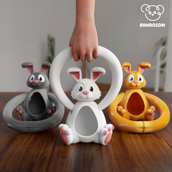 color.png STL file Basket - Easter Bunny・3D printable design to download