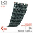 t34w1.jpg STL file T-34 Waffle Tracks 3d print・Design to download and 3D print