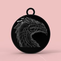 dragon-pendant.jpg STL-Datei Drachenanhänger 3D Modell STL Druck Datei・3D-druckbares Modell zum Herunterladen
