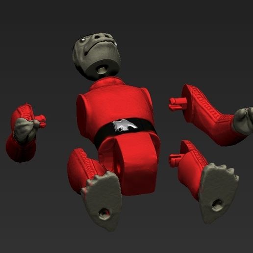 ScreenShot620.jpg Star Wars .stl Snaggletooth Red .3D action figure .OBJ Kenner style.