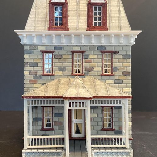 Derr-House-4.jpg HO SCALE SECOND EMPIRE VICTORIAN HOUSE "THE DERR HOUSE"