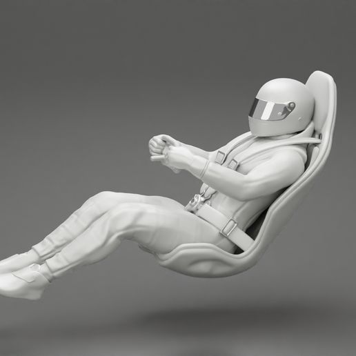 🚗 Racing Driver Sitting in Touring Car Cockpit with Racing Suit and ...