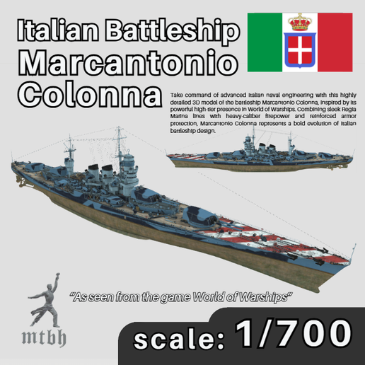 Italian Battleship Marcantonio Colonna From World of Warships