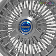 16.png Next-Gen Rim - 1966 Ford Mustang Wire Rim Hubcap (with and without a dust cover) - Real Rims For Scale Model Cars (STL FILES)