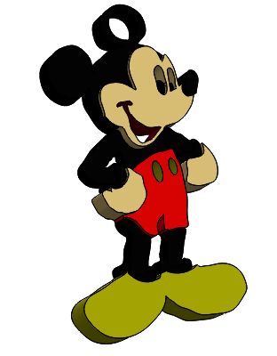 Mickey Mouse Keychain4.PNG Download free STL file Key Chain • Object to 3D print, Brahmabeej