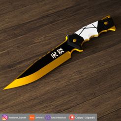 VALORANT-EGO-KNIFE-R01.jpg Fichier STL VALORANT EGO KNIFE FANART PROP 1:1・Modèle pour impression 3D à télécharger
