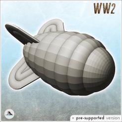 1-PREM.jpg STL file Barrage Balloons blimp (7) - World War Two Second WWII Front Eastern Western Axis Allied・3D printable model to download
