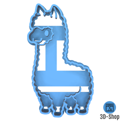 alpaga.png STL file Alpaca cookie cutter・3D printable design to download