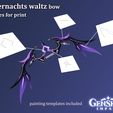 9.jpg Fischl’s bow Mitternachts waltz 3d print stl files for genshin impact cosplay prop