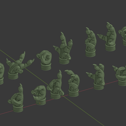 HandsThingi.png STL-Datei Kombat and Kommand, Cannibal Chicken hand poses kostenlos・3D-druckbares Objekt zum herunterladen