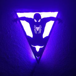 Spiderman-3.jpg Файл OBJ Настенный светильник "Человек-паук・Модель для печати в 3D скачать