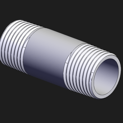 Niplaetresoctavos.png STL file Nipple 3/8 IN 18 NPT NOM・3D print design to download