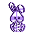 conejo 7.stl Easter Set x5 Cookie Cutter