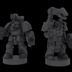 untitled.jpg Free 3D file INDOMITABLE TERMINATOR TECHMARINE & APOTHECARY - 6-8MM (REMIX)・Model to download and 3D print