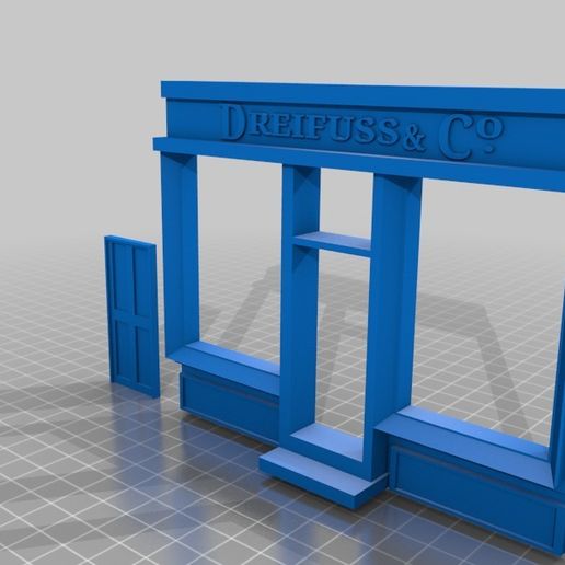 Dreifuss&Co storefront 1/35 scale 3D model