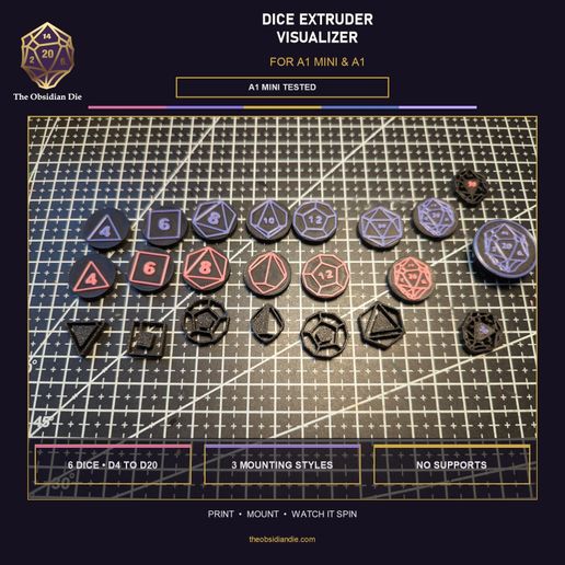 Dice Extruder Visualizer for A1 mini and A1