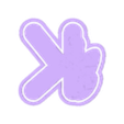 4406 K con flores.stl STL file Cutter letter K with flowers・3D printing template to download
