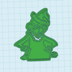 30-11-2022-00-22-18.png Free STL file Christmas cutter Grinch motif・3D print object to download, VENTU172
