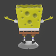 6.png Spongebob Happy sculpture 3D print