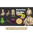 4.jpg tintin and snowy  3d model 3D printing-ready