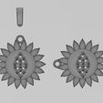 wf0.jpg STL file Sun diamond cluster pendant bail and bracelet charm 3D print model・Model to download and 3D print