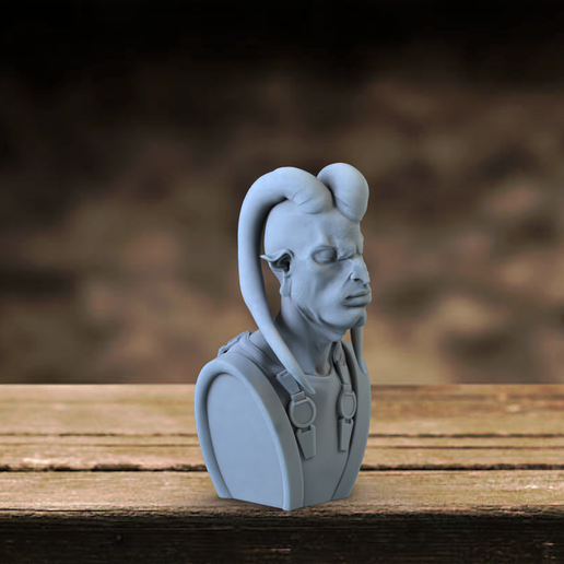 Star warrior bust - 3D model önizlemesi