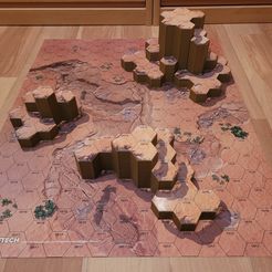 Make-1.jpg Free STL file BATTLETECH TERRAIN MAP WASHOUT #1 (BATTLETECH MAP PACK DESERT)・3D print object to download