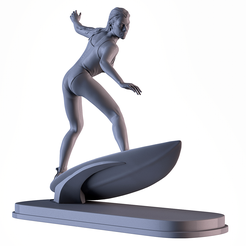 001.png Download STL file Woman Surf • 3D print template, AleexStudios_2019