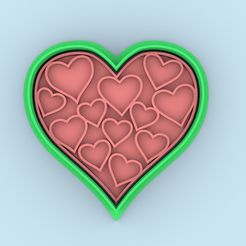 69.jpg STL file cortador de galletas corazones - cookie cutter hearts・Design to download and 3D print