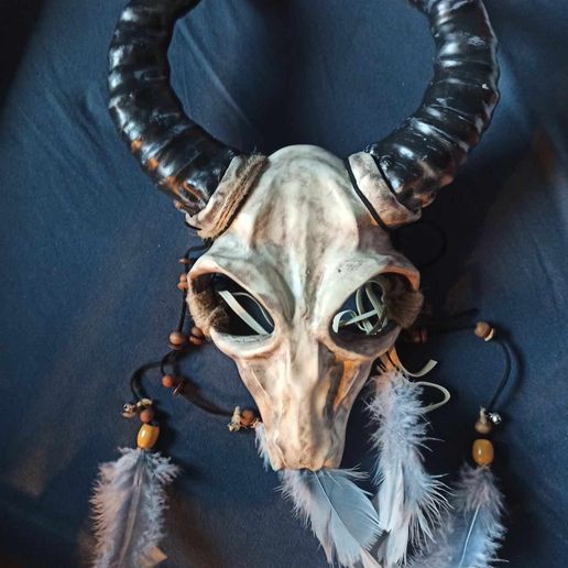 【MAISON MINED】22SS★ SKULL GOAT HALF T Medium Horned Goat Skull – Freyja's Forest