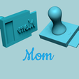 s53-0.png Stamp 54 - Word Mom  - Fondant Decoration Maker Toy