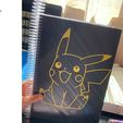 Pikachu.jpg Pikachu notebook cover / notebook cover