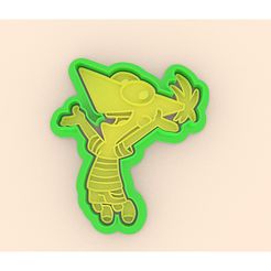 1.jpg Archivo STL Cortador de galletas de Phineas - Phineas cookie cutter・Plan de impresión en 3D para descargar, DENA