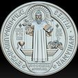 a3.jpg 3D Printed Model of Saint Benedict Medal 1 Side