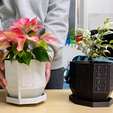 화분-팔각2.png STL file Octagon + Korean Pattern FLOWERPOT 🪴・Model to download and 3D print