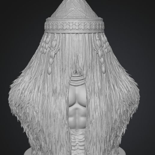Orixá Xapanã Bust (Obaluaiê / Omolu) - Afro-Brazilian Spiritual Sculpture