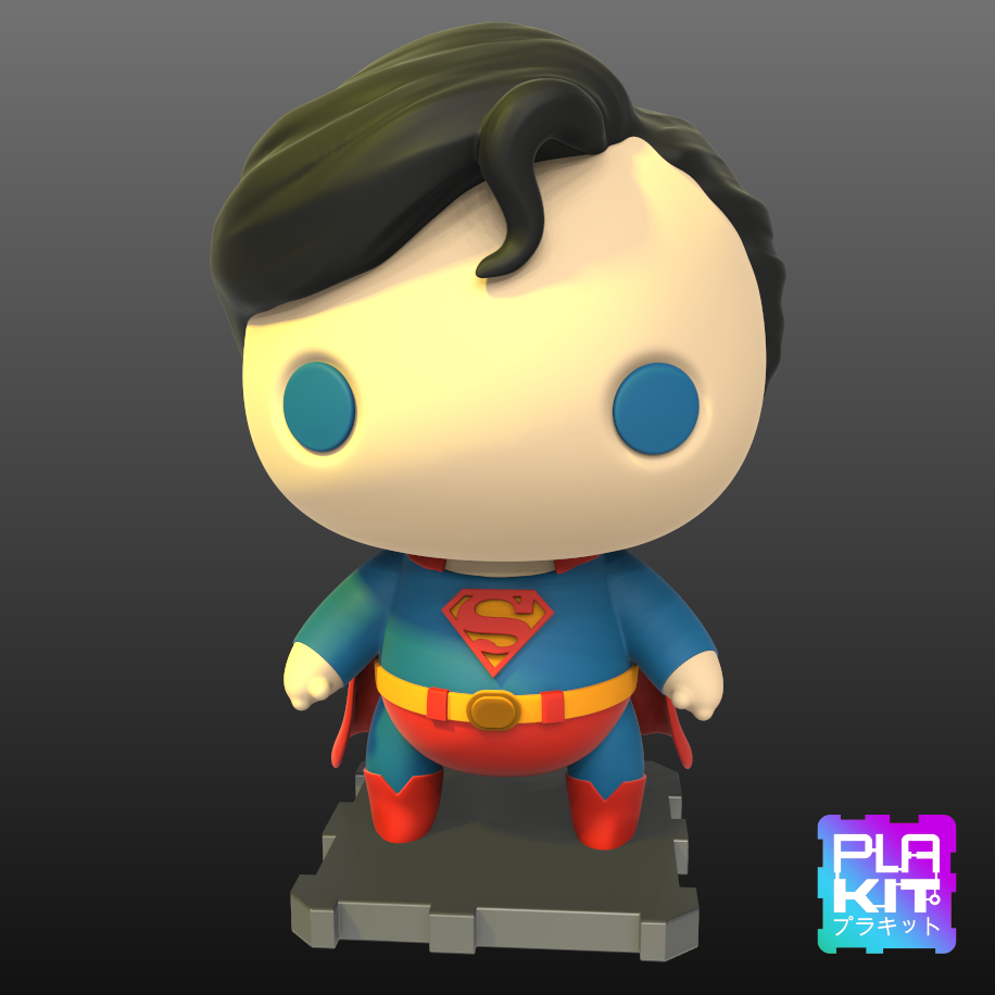 SUPERMANSQ.png STL-Datei Superman Classic! kostenlos herunterladen • 3D-druckbares Modell, purakito