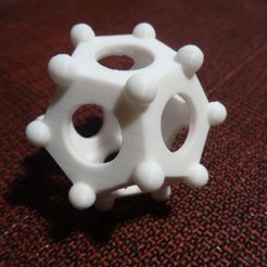 DSC03713.jpg Free STL file Dodecahedron with balls・3D printable object to download
