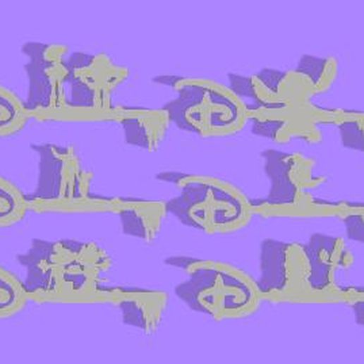 Llaveros Disney - Key Disney 3D model