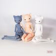 DSC09932.jpg BJD Doll stl 3D Model for printing Moony Cat Furry Anthro Ball Jointed Art Doll 35cm 20cm