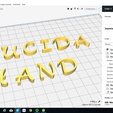 cura.png LUCIDA HANDWRITING font uppercase 3D letters STL file 3