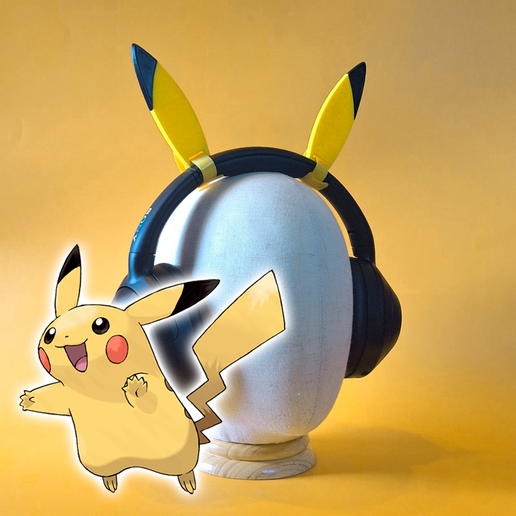 🎭 pikachu ears Pokémon・Free STL File for 3D printing・Cults