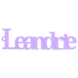 Leandrie.stl Nombre Llavero - Leandrie