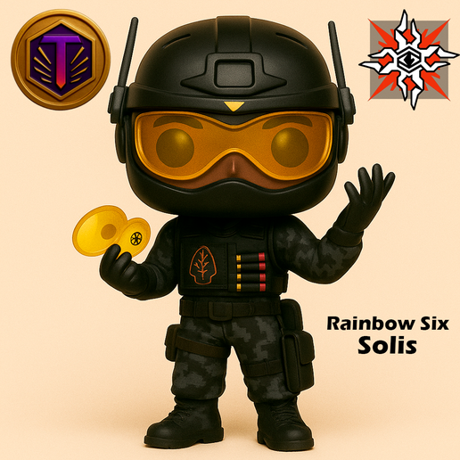 🌈 Solis Rainbow Six Funko Pop・ STL File for 3D printing・Cults